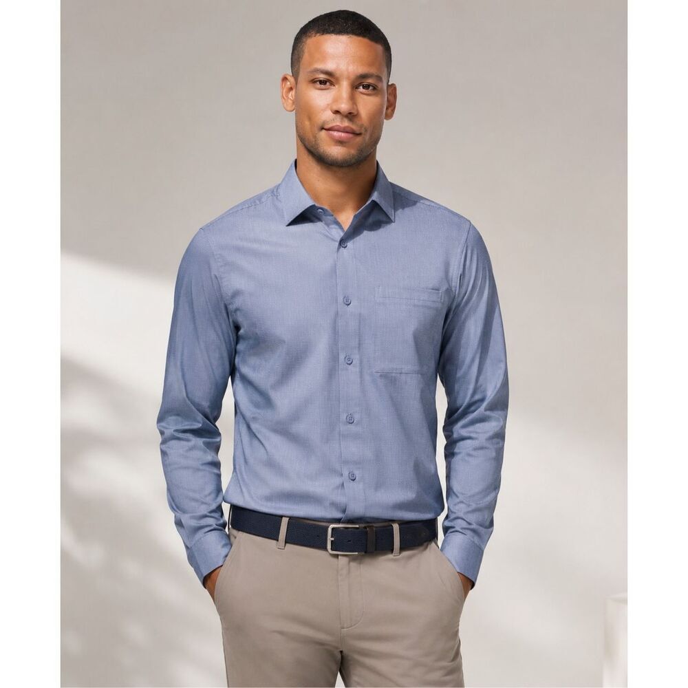 NWOT $118 lululemon Mens Masons Peak Long Sleeve Shirt Small Heather Blue vuori